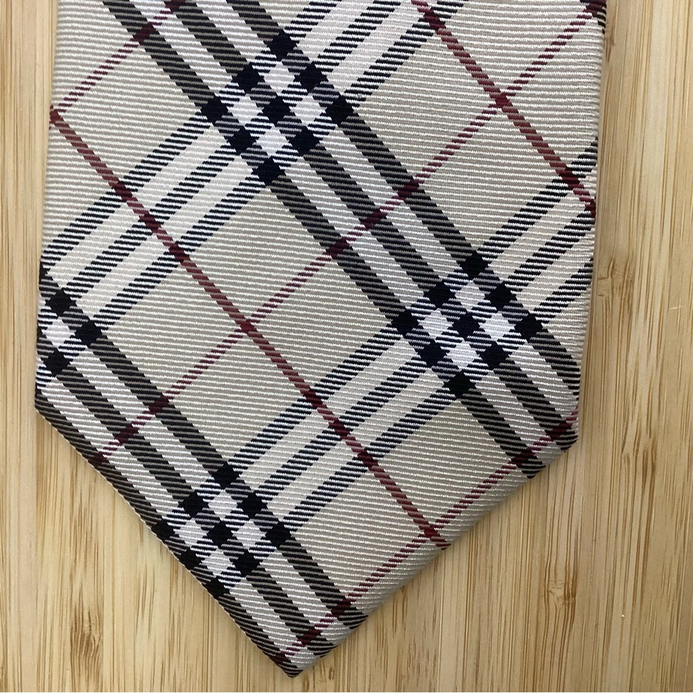 Burberry London Silk Nova Check Tie Tan Italy - Picture 2 of 4